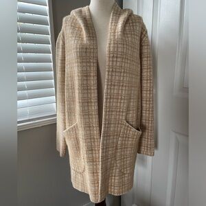 Split Open Cardigan with Hoodie